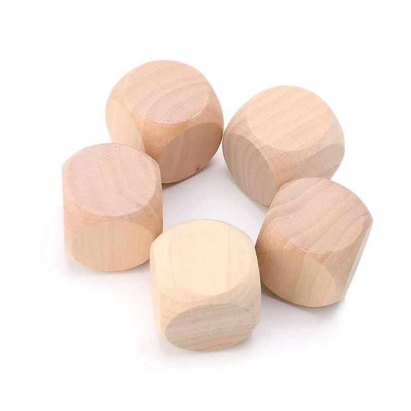 40mm Blank Wood Dice Kid Toys Printing Engraving Write Painting DIY Family Game Drop Shipping free shipping 0 5mx2m 10m 20m aquaprint liquid image 3d cubic printing wood grain film hydro dipping car parts wdf908