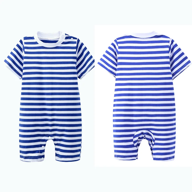 

Blog Small Town 2018 Spring And Summer Family Pack Short Sleeve T-shirt Navy-striped Shirt Couples-Style Stripes T-shirt Child