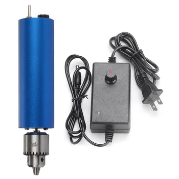 

NEW-Stepless Speed Regulation Handheld Multifunctional Electric Drill Mini Electric Grinder Woodworking Drill US Plug