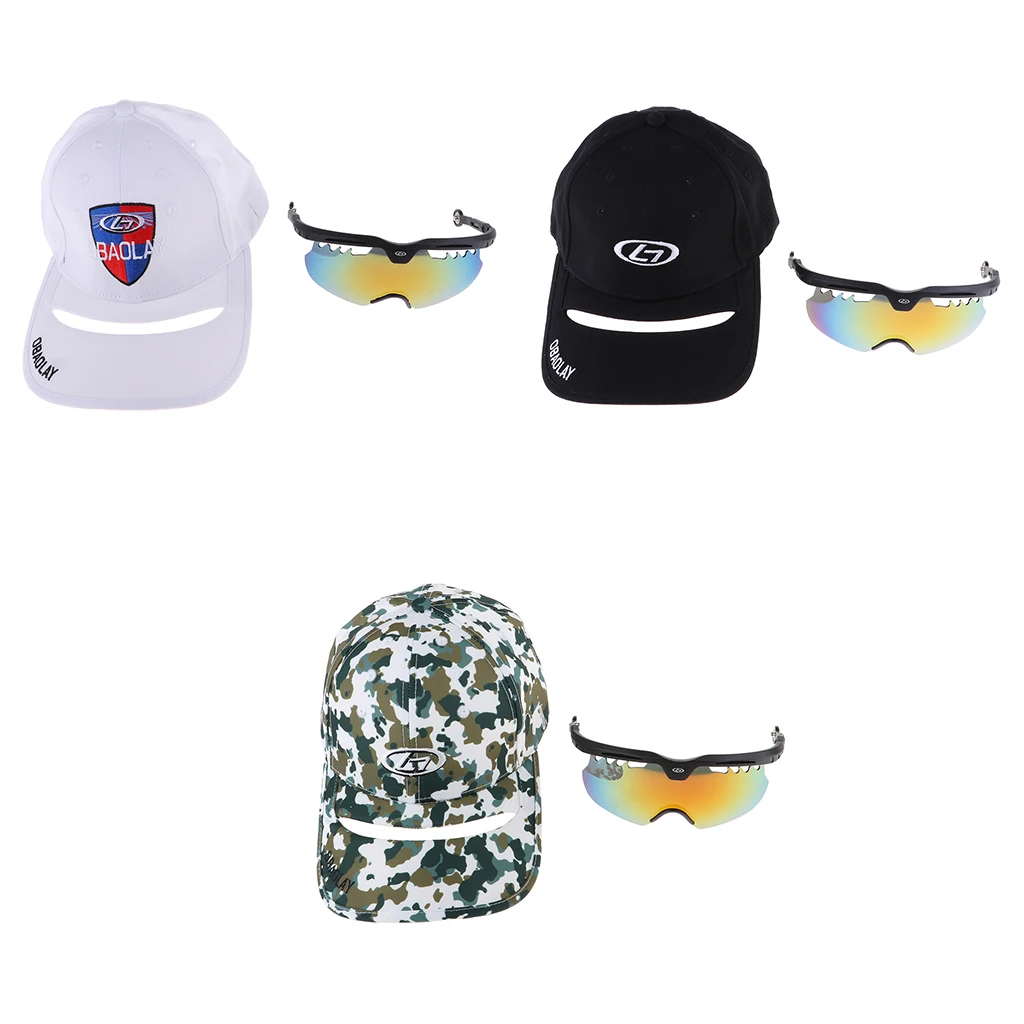 

Baseball Dad Cap Adjustable Size with Sunglasses for Golfing Running Workouts Cycling Outdoor Activities