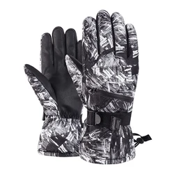Thermal Ski Gloves Men Women Winter Fleece Waterproof Warm Snowboard Snow Gloves Ultralight Touch Screen for Motorcycle Riding