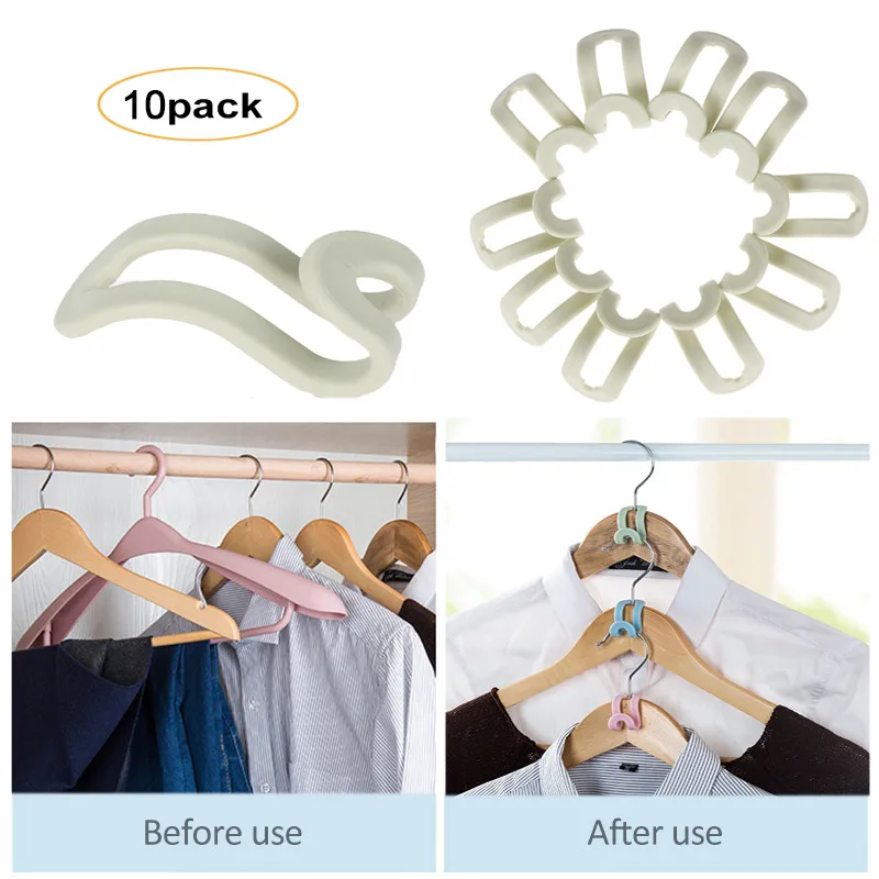 

10Pcs Mini Clothes Hanger Creative Plastic Antislip Home Easy Hook Closet Organizer Storage Rack Holder Hook DIY Clothes Hanger