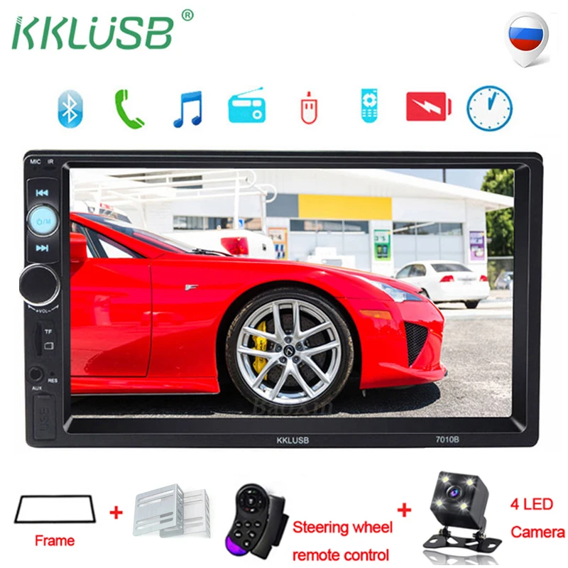 2 din автомагнитола 7 &quotHD плеер MP5 сенсорный экран цифровой дисплей Bluetooth