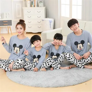 

Family Matching Pajamas Mickey Mother Daughter Father Son Pyjamas Set Mommy And Me Nightwear Clothes Daddy And Son Outfits