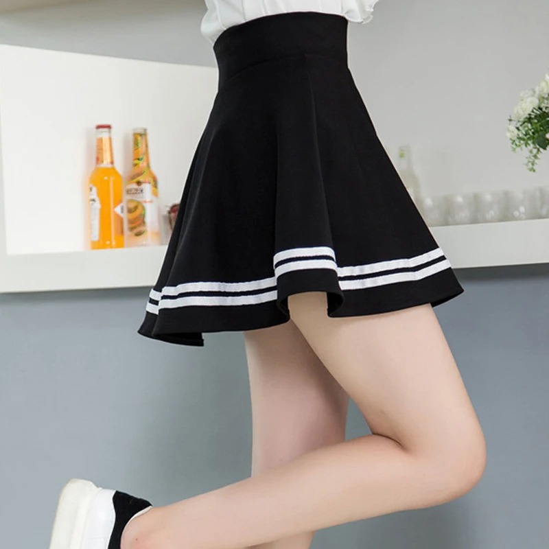 Winter And Summer Style Women Skirt Fashion High Waist Elastic Female Skirts Sexy Student Girl Mini A-Line Short Skirts