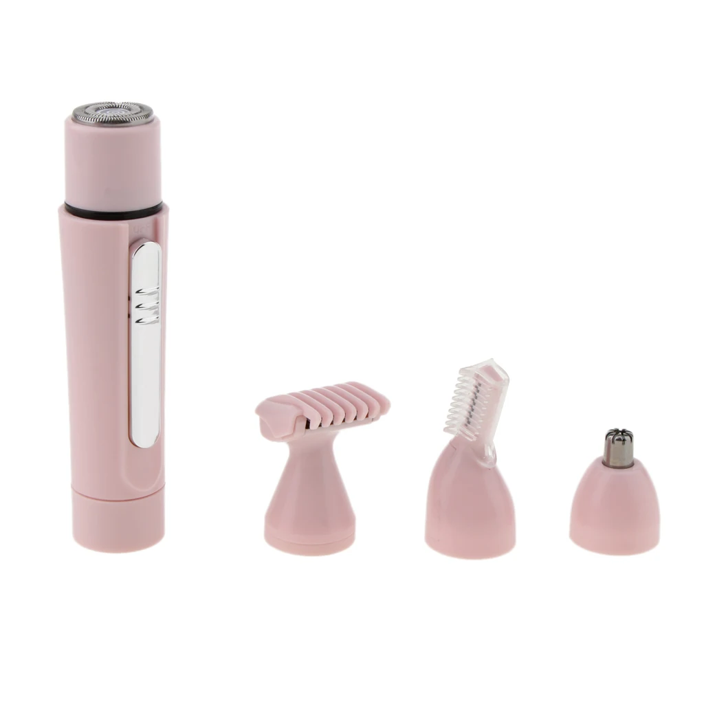 Electric Lady Trimmer Shaver Epilator Bikini Women Leg Hair Remover Set for Beauty Salon Kit Pink