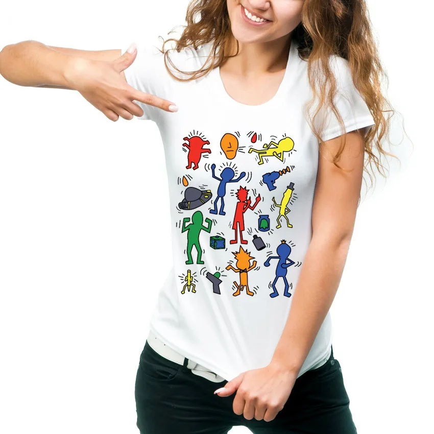 

Cross Border Foreign Trade Hot Sales Men And Women Short Sleeve T-shirt Color Hominis Shadow Pattern Casual Base Shirt Summer To