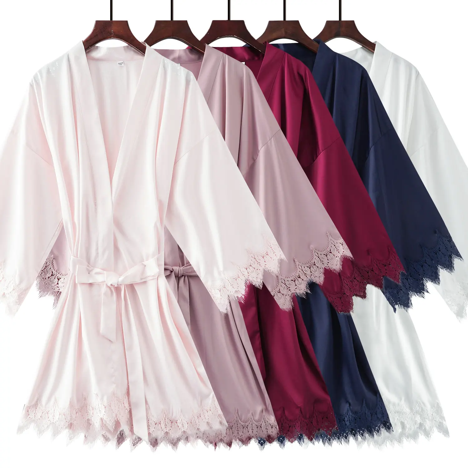 YUXINBRIDAL матовый атласный кружевной халат с отделкой свадебное платье невесты кимоно для невесты халат атласные халаты для женщин