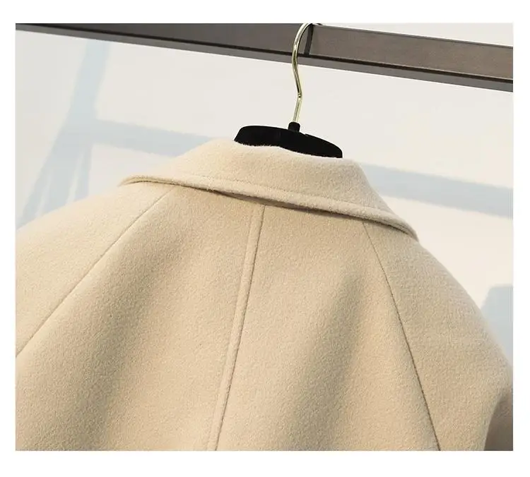 3XL, зимнее женское Шерстяное Пальто большого размера, повседневное двубортное тонкое длинное пальто, женское плотное пальто, 2XL, плюс размер, шерстяная верхняя одежда