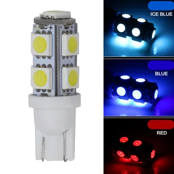 

10pcs LED Light Car T10 W5W 194 Parking Bulb Auto Wedge Clearance Lamp 5050 12V Dome Reading Tail Signal License Plate Lights