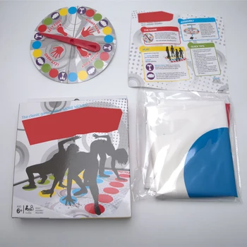 

Funny Twister Game Interactive Play Mat Kids Learning Toys Outdoor Picnic Friend Family Home Party Game Turntable