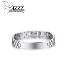 21 см длинные 10 мм Широкие простые и гладкие поверхности Европы и США браслет и браслеты из нержавеющей стали для мужчин