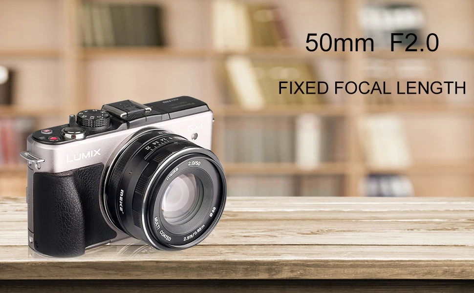 Meike 50 мм f2.0 с широкой диафрагмой и ручной фокусировкой APS-C для Olympus Panasonic Lumix M4/3 GM1 GM2 GX1 GX2 GX7 GX8 GF5 GF6 G7 G9