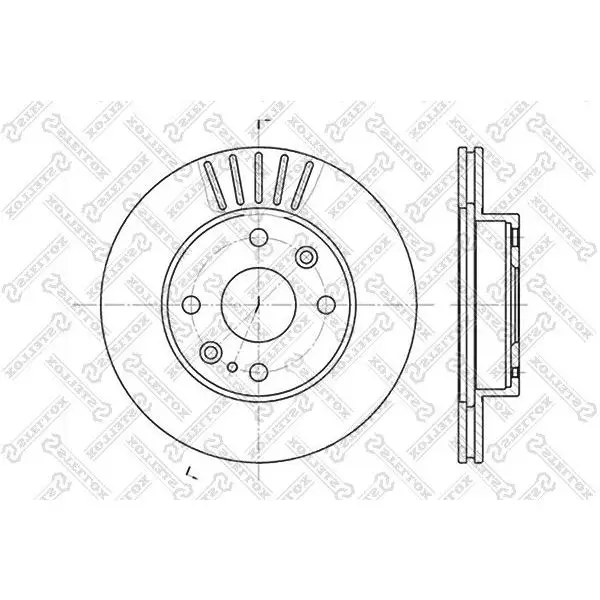 Диск тормозной передний Mazda 323 1.3-1.7D 89-94 STELLOX 6020-32