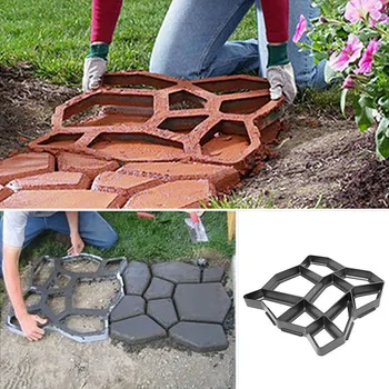 

Floor Path Maker Mould Concrete Mold Reusable DIY Paving Durable for Garden Lawn Resin Fiber Plastic Park Boardwalk Accessories