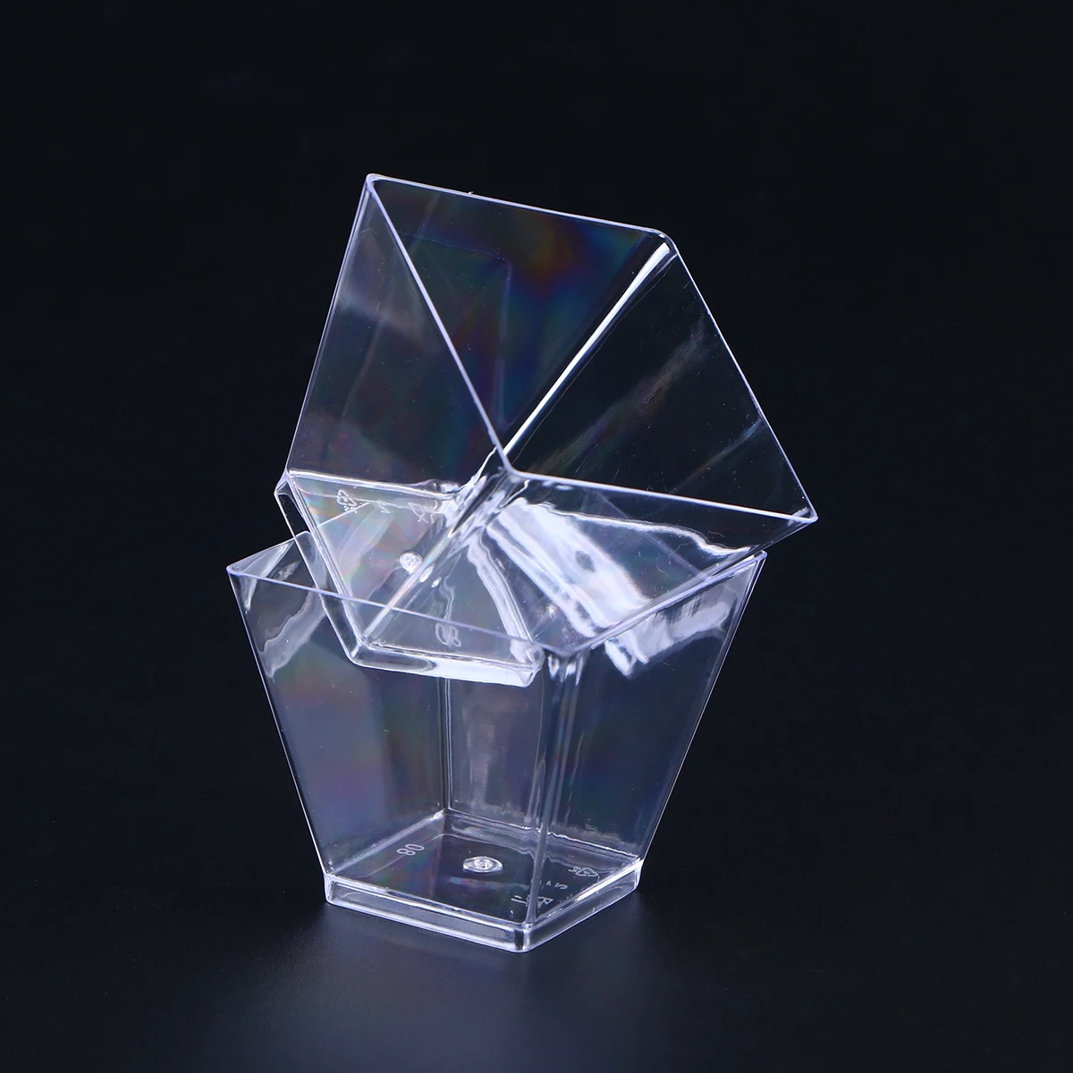 50PCS 60ml Dessert Cups Disposable Environmentally Friendly Cup Trapezoidal Container Jelly Yogurt Mousses Dessert Kitchen Tool