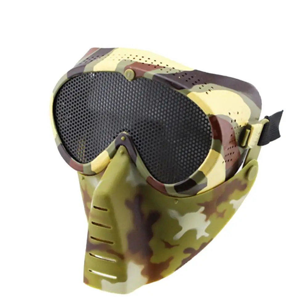 camouflage Маска Анти-туман с Goggle Охота Пейнтбол тактический полный лицо аксессуары - Цвет: camouflage
