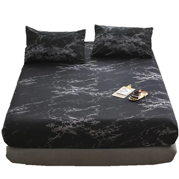 

New 4 Size 2 Colors Mattress Protector Bed Sheets Home Elastic Fitted Sheet Bottom Sheet Bedding Duvet Cover Home Bedroom Suppli