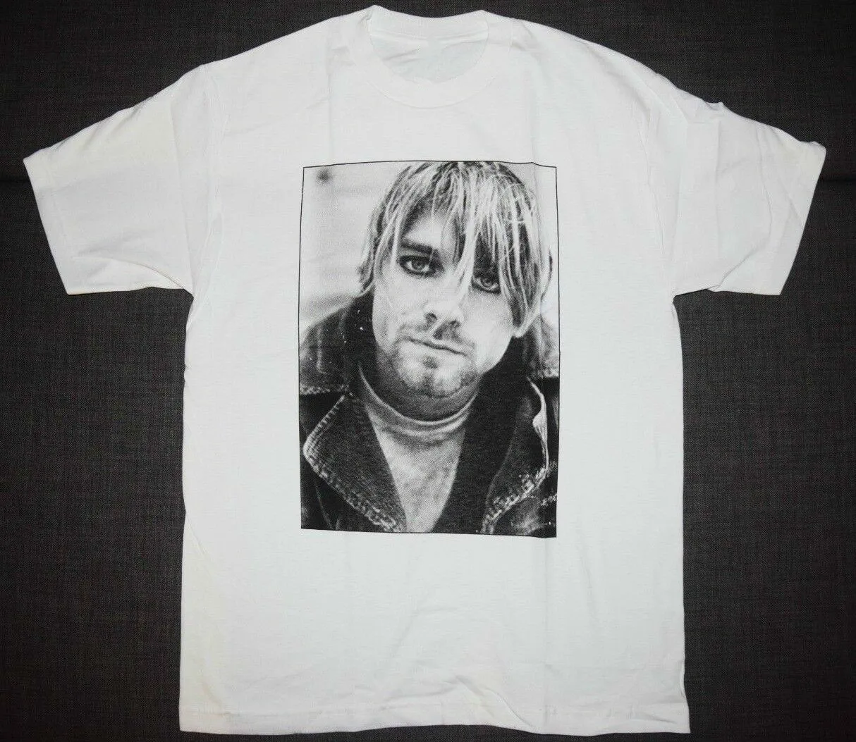 

Nirvana Kurt Cobain New Men White T-Shirt Grudge Rock 90's Rock