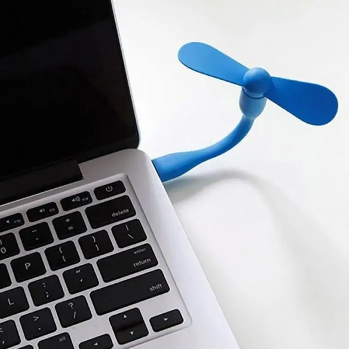 USB портативный вентилятор, USB для банка питания/ноутбука ноутбук компьютер, гибкий Карманный вентилятор случайный цвет 80