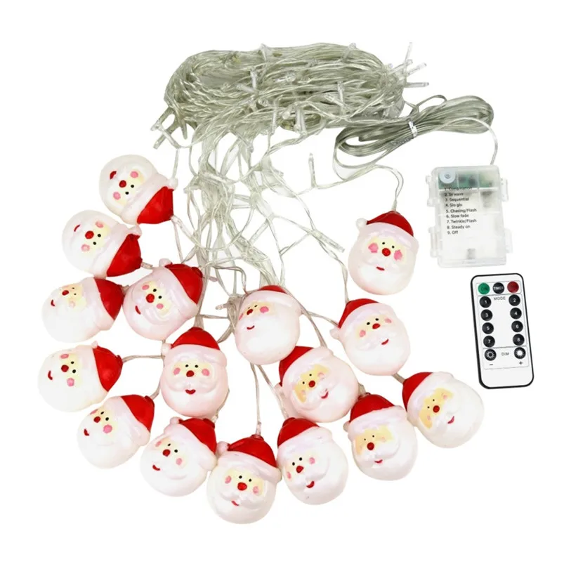 Christmas Santa Claus Garland Light Outdoor 3.5M Led String Lights Battery Window Curtain Fairy Luces Led Decoracion 40OCT2103