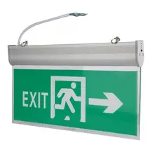 Solar battery 110-220V Acrylic LED Emergency Exit Sign Lamp Evacuation Indicator Light Environmental protection