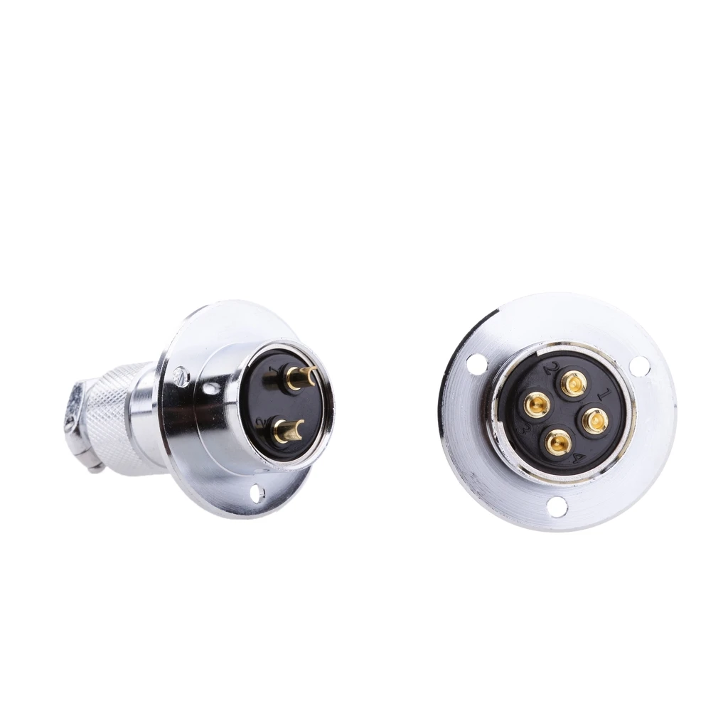 MagiDeal Pair 25mm Waterproof 2+4 Pole 12-24 Volt Deck Plug /Outlet with Cap