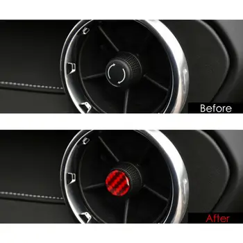 

Vent Inside the car air outlet decoration sticker Red Carbon Fiber Center High Quality