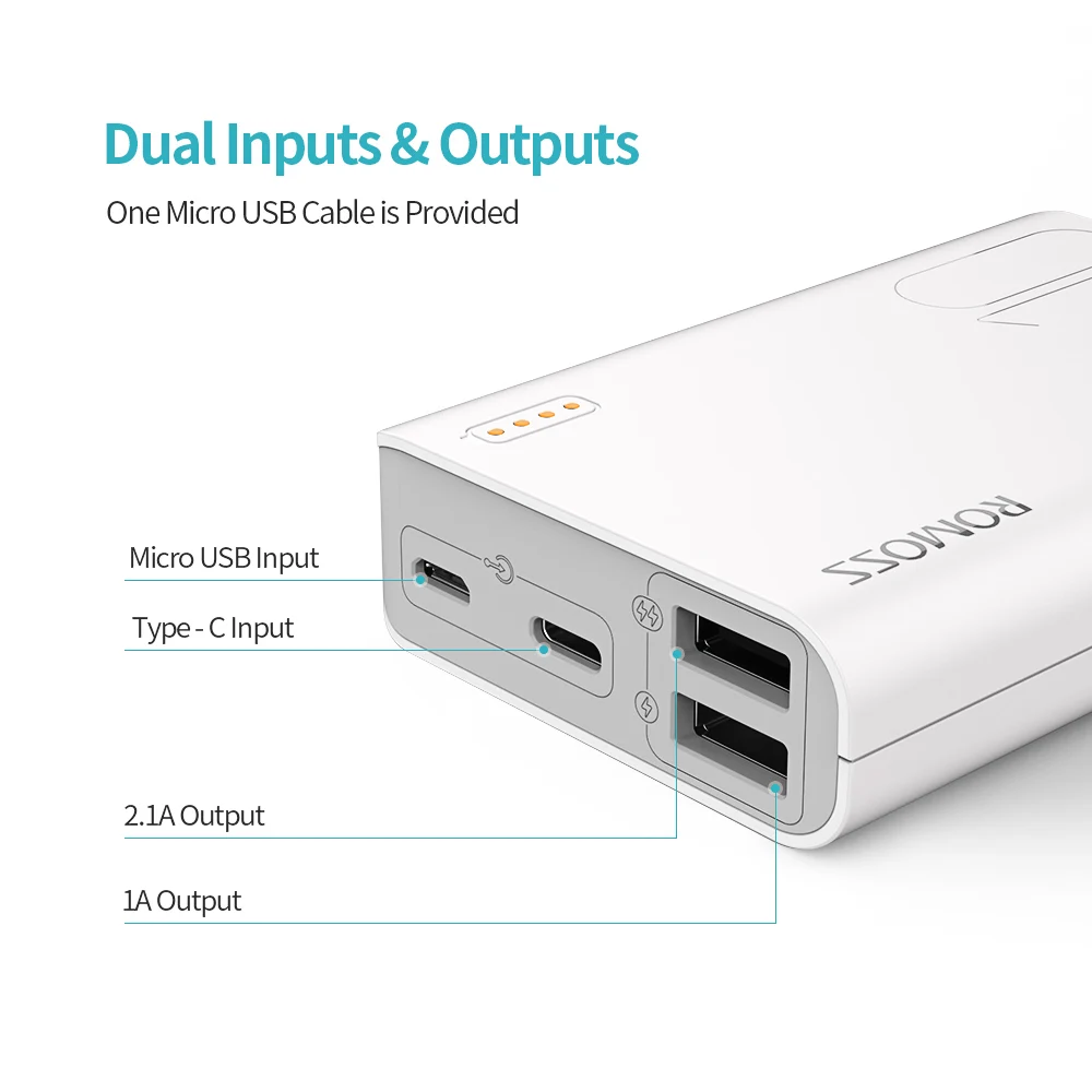 Günstig Romoss Sense4 Mini Power Bank 10000mAh Schnelle Ladung Power 10000mAh Tragbare Externe Batterie Ladegerät Für iPhone Xiaomi Huawei