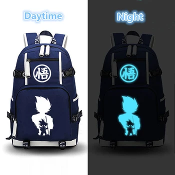 

High Quality Dragon Ball Son Goku Luminous Printing Laptop Backpack Mochila Backpacks for Teenage Girls Canvas School bags