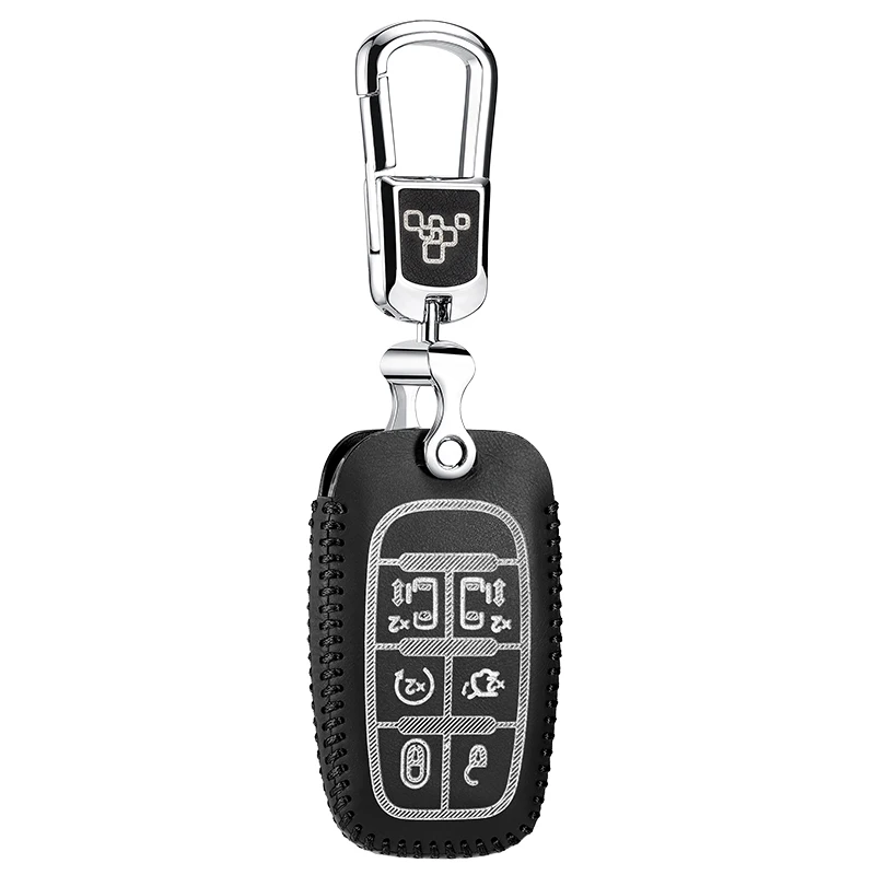 Горячая Распродажа, брелок для ключей, держатель для Chrysler Grand Caravan Grand Voyager,, чехол для ключей от автомобиля - Название цвета: Black
