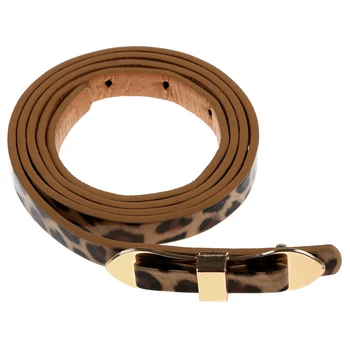 

Leopard Cute Slender Candy Color Bowknot Layered Waist Slender Belt For Women 102*1cm