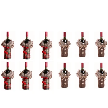 

6Pcs Wine Bottle Cover Christmas Wine Bottle Dust Cover Christmas Wine Bottle Bag Gift New Years Decor Xmas Party