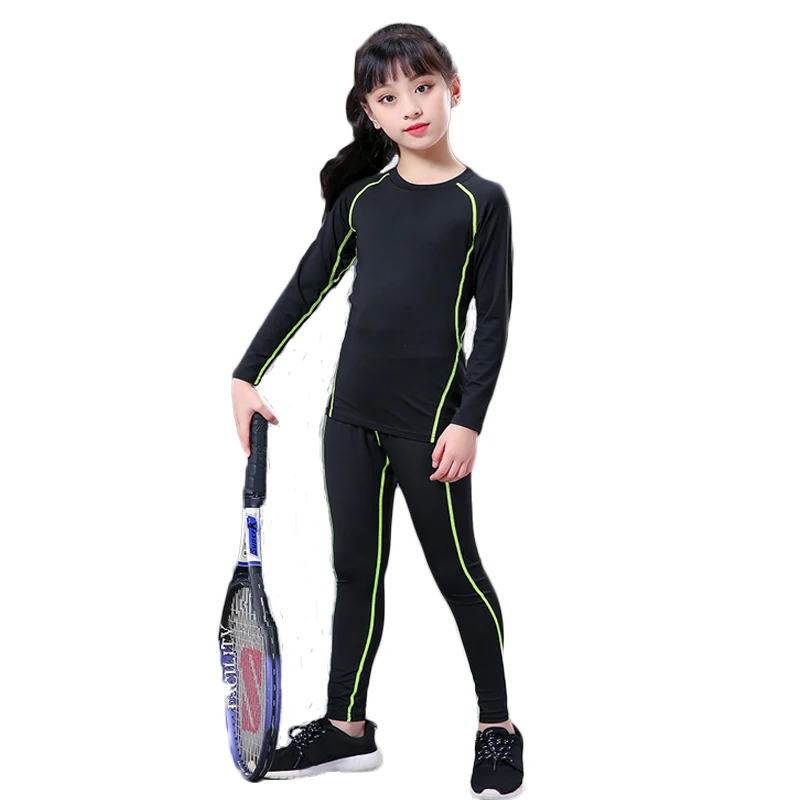 Winter Thermal Underwear Set Children Plus Velvet Long Johns Warm Thermo Underwear Kids Quick Dry Fitness Clothes Girls Pajamas