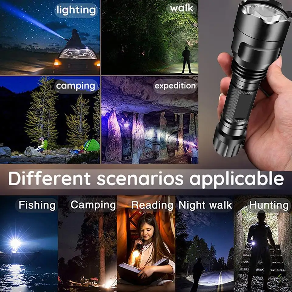 XHP50.2 светодиодный тактический светильник-вспышка, мощный Xlamp, водонепроницаемый фонарь T6/L2, охотничий светильник, 5 режимов, аккумулятор 1*18650