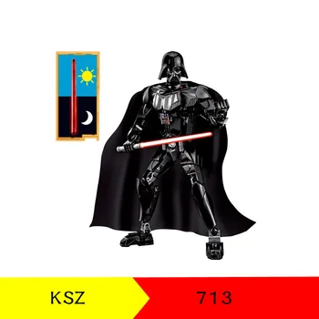 

KSZ713 Mailackers Star Wars Figure Blocks DIY Model Darth Vader Building Blocks Toy For Kid Compatible Starwars