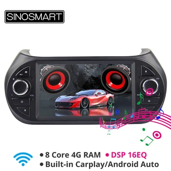 

SINOSMART 4G RAM 8 Core CPU Car GPS Navigation Player for Fiat Fiorino 2008-2015 with Canbus