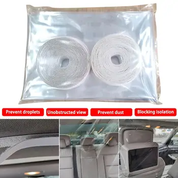 

Car Taxi Isolation Film Plastic Anti-Fog Full Surround Protective Cover Net Cab Front and Rear Row Color White For car Cockpit