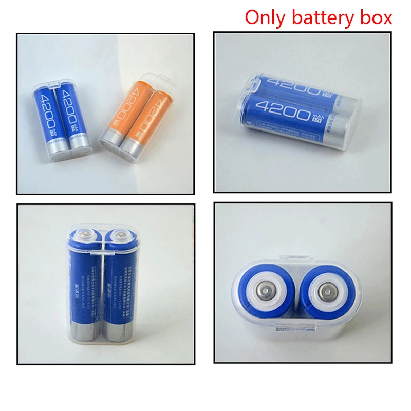 Battery Storage Box Battery Case Battery Box Portable Carrying Box 18650 Battery Case Storage Acrylic Box Clear Transparent Plastic Safety For 2pcs 18650 Battery
