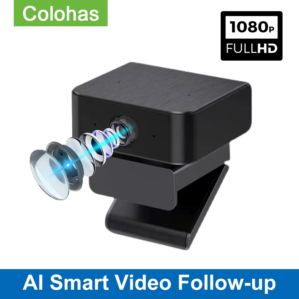 Smart Video Follow-up Usb Web Cam Aoto Rastreamento Webcam 1080p hd Câmera Web Completa com Microfone para Computador Conferência ai