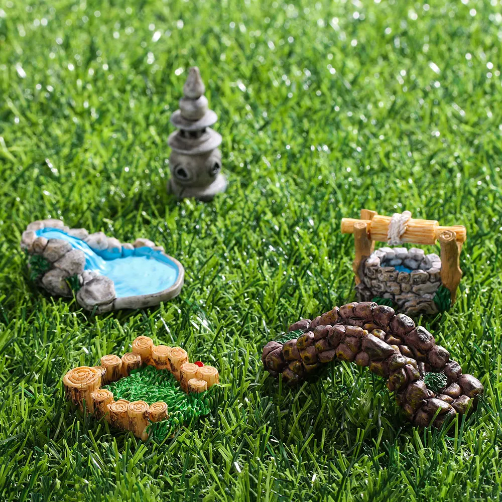 Miniature Figurines,Fairy Garden Decoration Micro Landscapes DIY Resin Craft Accessories