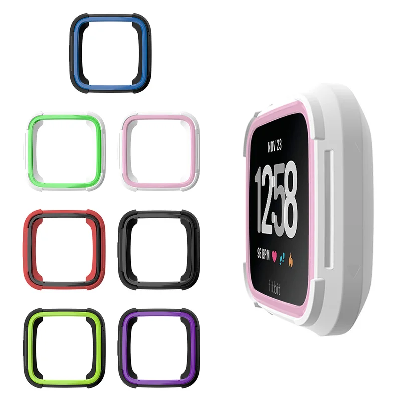 Силиконовый ТПУ+ PC оболочка защитный чехол Защита экрана для Fitbit Versa/Lite чехол для смарт часов рамка Крышка Для Fitbit Versa/Lite
