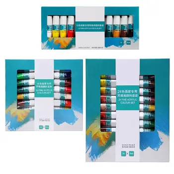 

12/18/24 Colors 10ML Tube Acrylic Paint set Art Painting Drawing Tools For Kids