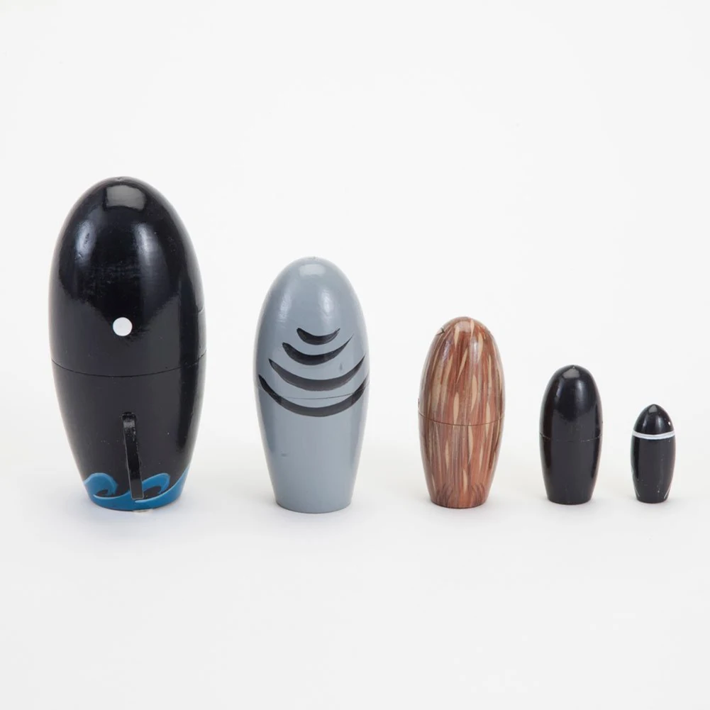 5 шт./компл. деревянные КИТ в виде пингвинов Matryoshka матрешки Фигурки игрушки для детей