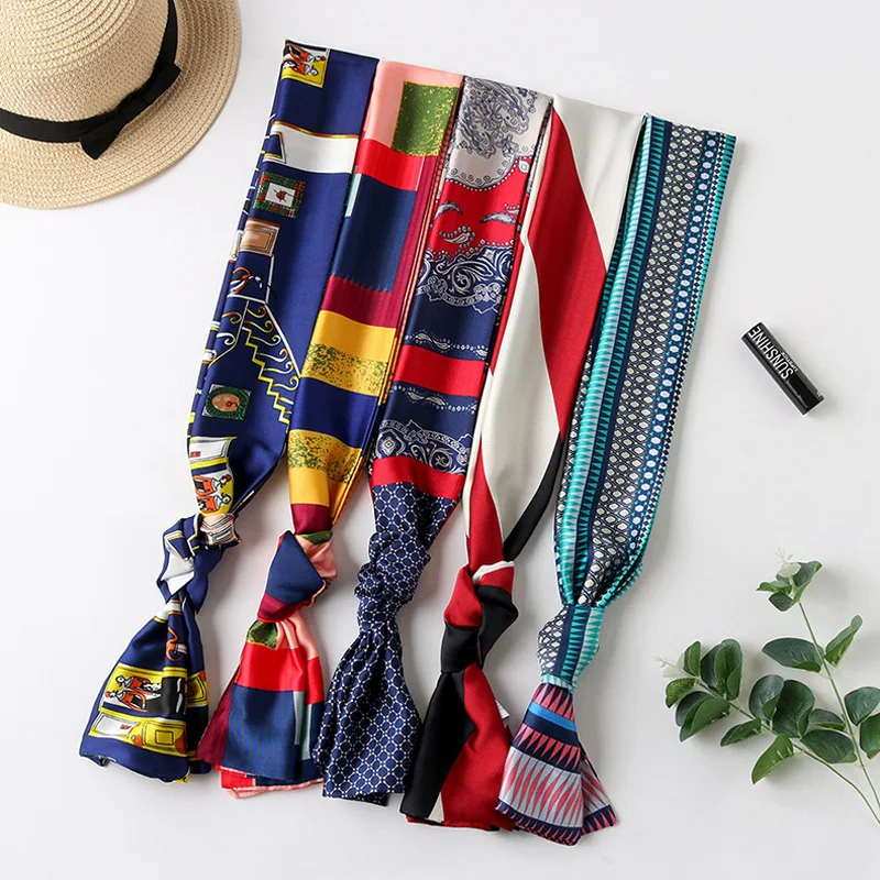 Spring summer and autumn fashion double-layer printing scarf silk women's small Bib clothing accessories | Аксессуары для