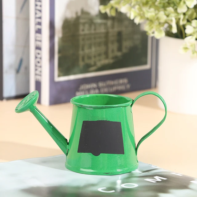 1:6/1:12 Metal Watering Can Doll House Miniature Garden Accessory Home Decor _Q