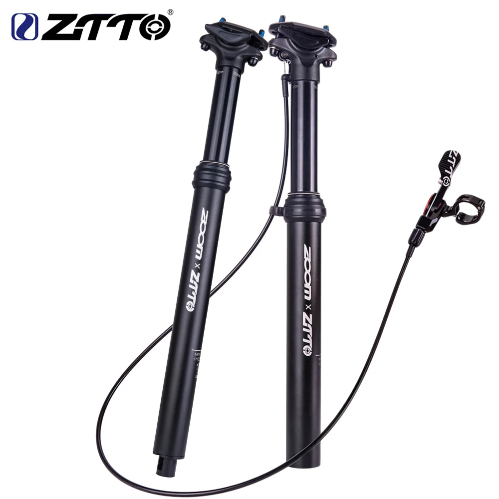 Dropper Adjustable Bike MTB Seat Post External Cable Remote Lever Black