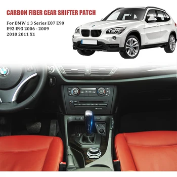 

Carbon Fiber Gear Shift Knob Cover For BMW 3 Series E90 E92 E93 E87 2006-2012 Gear lever cover Sticker
