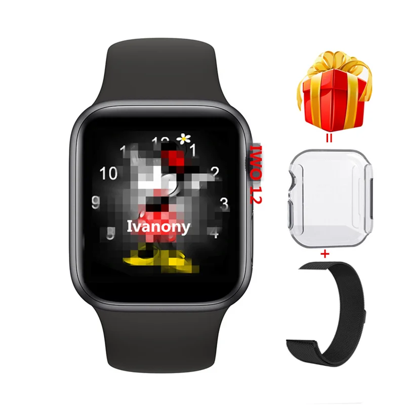 B 40 мм/44 мм часы SmartWatch IWO 12 Series 5 1: 1MTK2502 ЭКГ монитор сердечного ритма IWO12 Смарт-часы для женщин лучше, чем IWO 11 Pro IWO 10 - Цвет: B