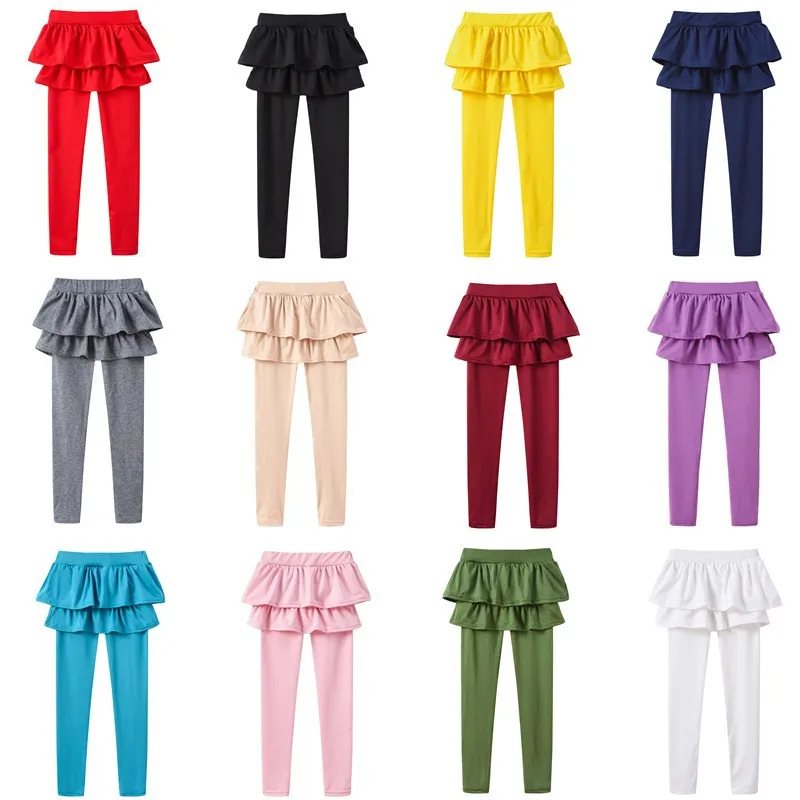 Весенне-осенние леггинсы и юбки для девочек от 2 до 8 лет модные штаны детские брюки Милая хлопковая юбка для девочек штаны для девочек, одежда